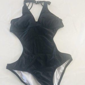 Black  Venus Monokini Size 6  Halter Style Keyhole
